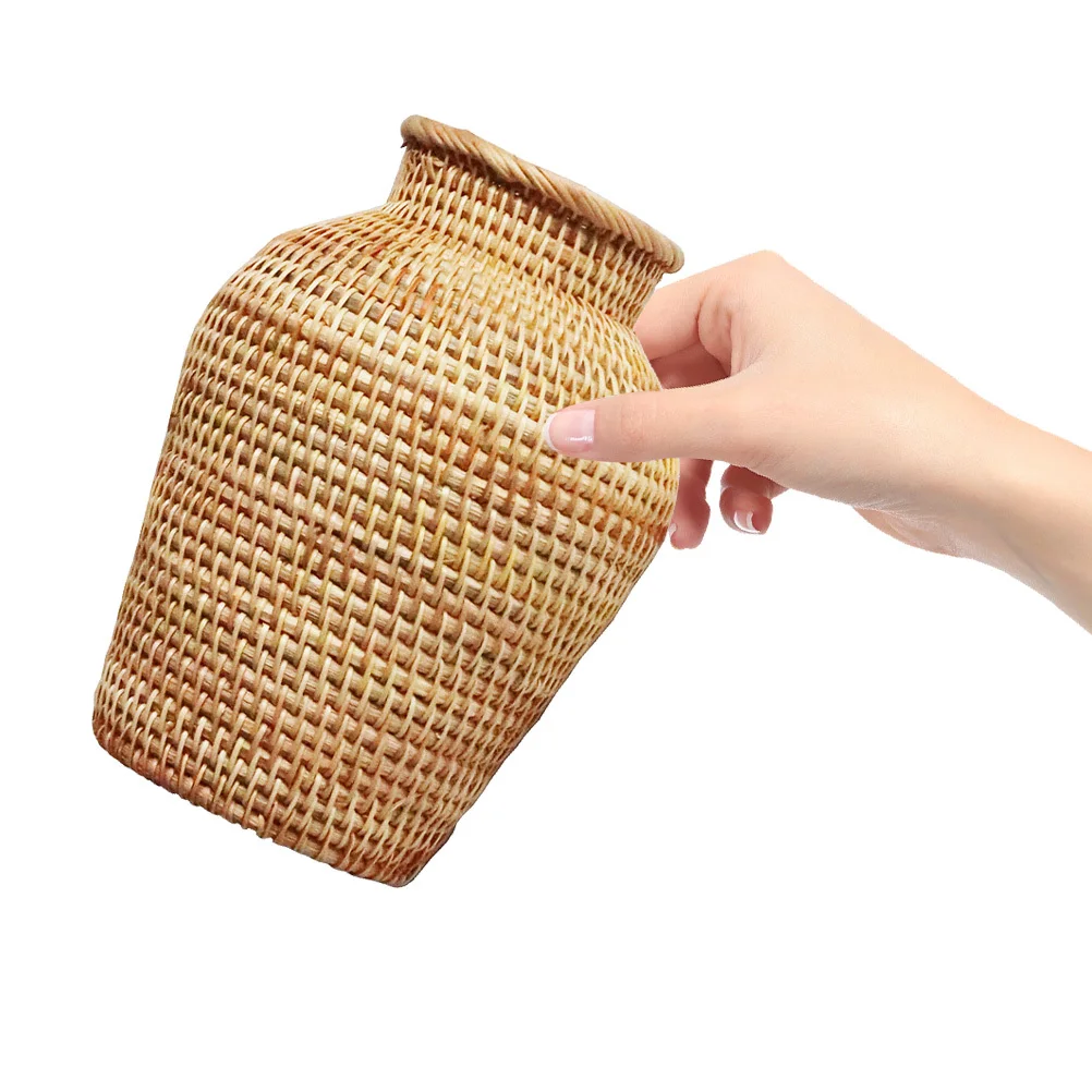 1pc Rattan Woven Vase Exquisite Craft For Home Office Decor Flower Holder Dry Flower Container Decorative Vase
1pc Rattan Woven Vase Exquisite Craft For Home Office Decor Flower Holder Dry Flower Container Decorative Vase