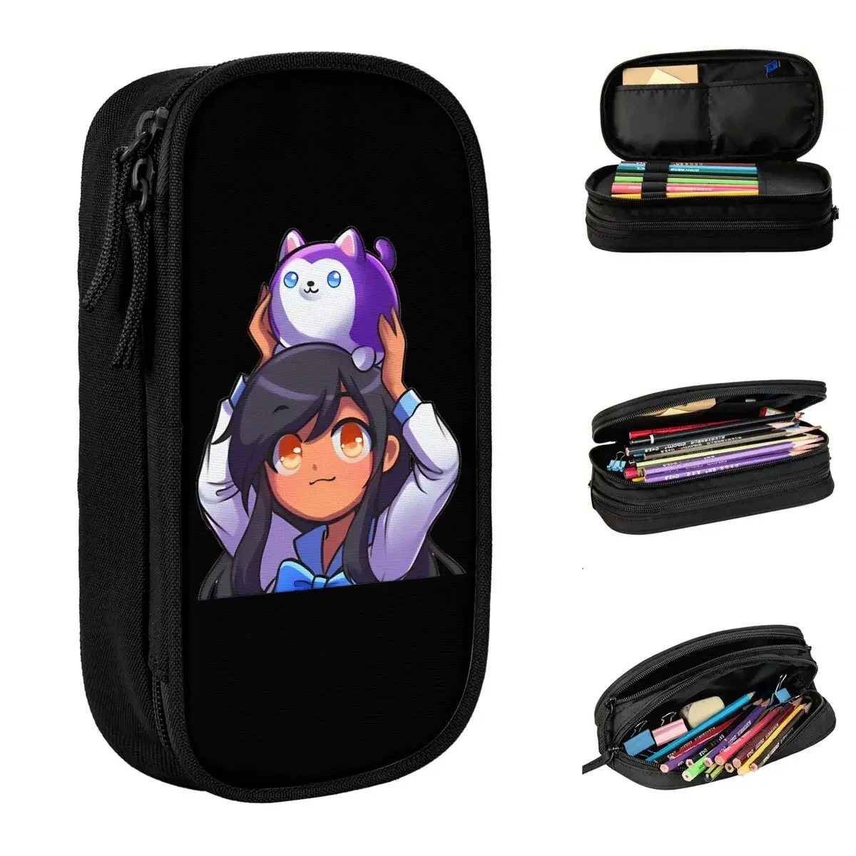 Cute Aphmau Cat Pencil Case Cartoon Anime Pencil Box Pen Box for Student Large Storage Bag Students School Gift Stationery
Cute Aphmau Cat Pencil Case Cartoon Anime Pencil Box Pen Box for Student Large Storage Bag Students School Gift Stationery
