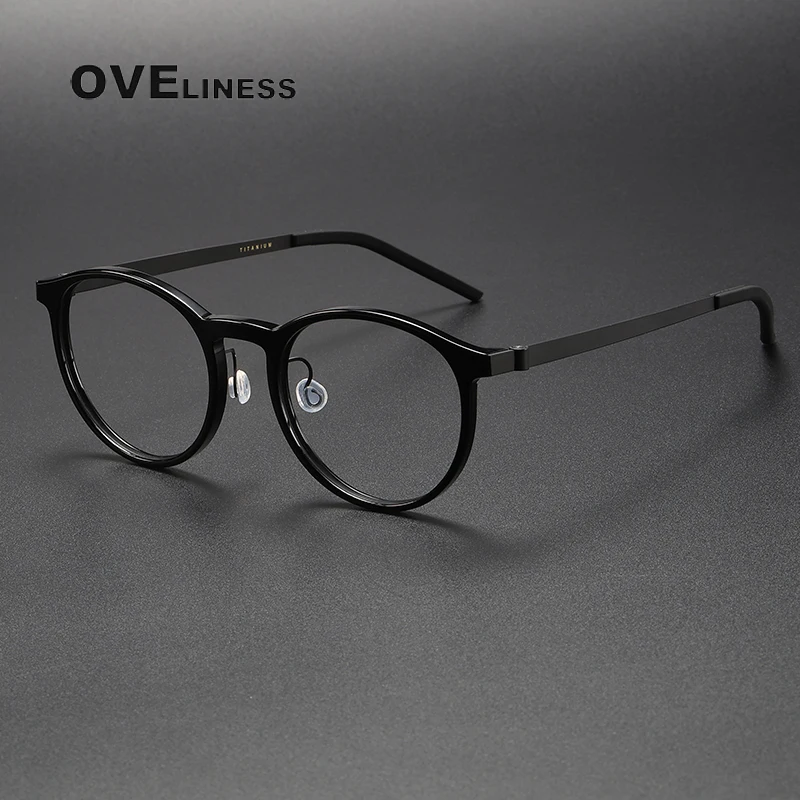 Vintage Acetate titanium Glasses Frame Men Round Myopia Prescription Optical Eyeglasses Frame Women Retro Korean Brand Eyewear
Vintage Acetate titanium Glasses Frame Men Round Myopia Prescription Optical Eyeglasses Frame Women Retro Korean Brand Eyewear