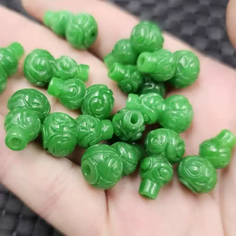 Natural Myanmar Jadeite Green Burma Jade Carving Gourd Beads For Jewelry Making Diy Bracelet Beaded Necklace Charms Accessories
Natural Myanmar Jadeite Green Burma Jade Carving Gourd Beads For Jewelry Making Diy Bracelet Beaded Necklace Charms Accessories