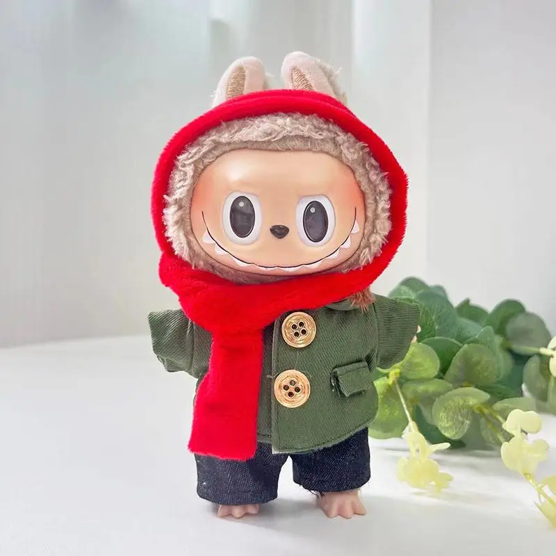 Для одежды labubu 17 см, аксессуары для одежды, кукла с зеленым пальто, комплект обуви
Для одежды labubu 17 см, аксессуары для одежды, кукла с зеленым пальто, комплект обуви