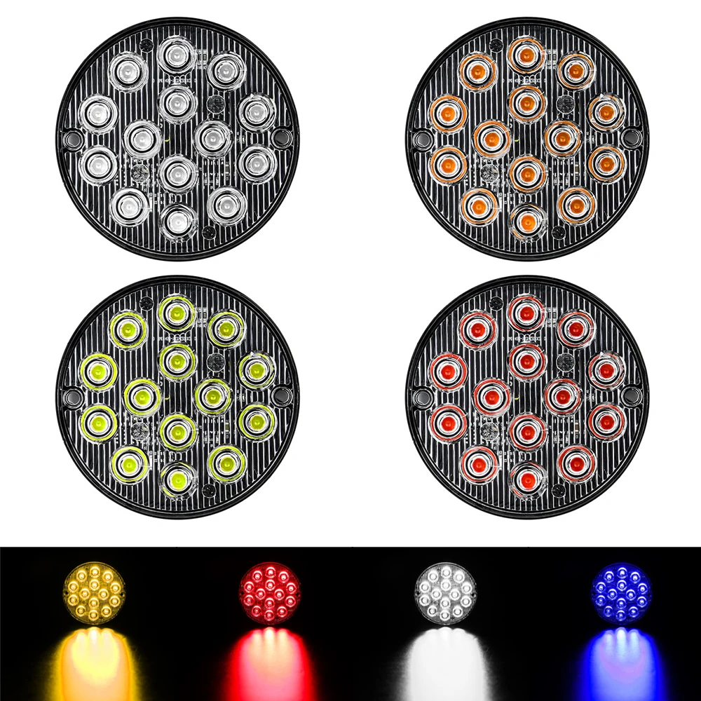 2pcs Led Strobe Warning Light Strobe Grille Flashing Truck Lamp Amber Traffic Light 12V 24V Round Car Light Side Maker Lights
2pcs Led Strobe Warning Light Strobe Grille Flashing Truck Lamp Amber Traffic Light 12V 24V Round Car Light Side Maker Lights