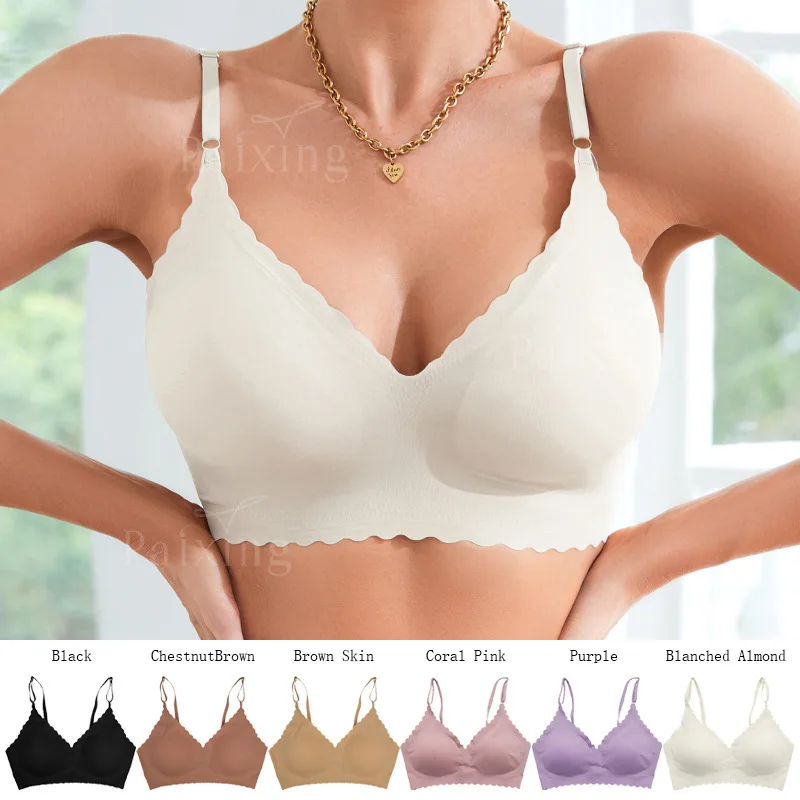 Large wave edge seamless women's sports bra, comfortable fitness ice silk breathable vest, no steel ring bra
Large wave edge seamless women's sports bra, comfortable fitness ice silk breathable vest, no steel ring bra