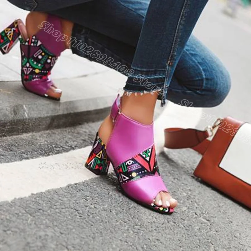 Purple Peep Toe Retro Style Sandals Hook Chunky Heels Fashion British Style Casual Design for Women Shoes Zapatos Para Mujere
Purple Peep Toe Retro Style Sandals Hook Chunky Heels Fashion British Style Casual Design for Women Shoes Zapatos Para Mujere