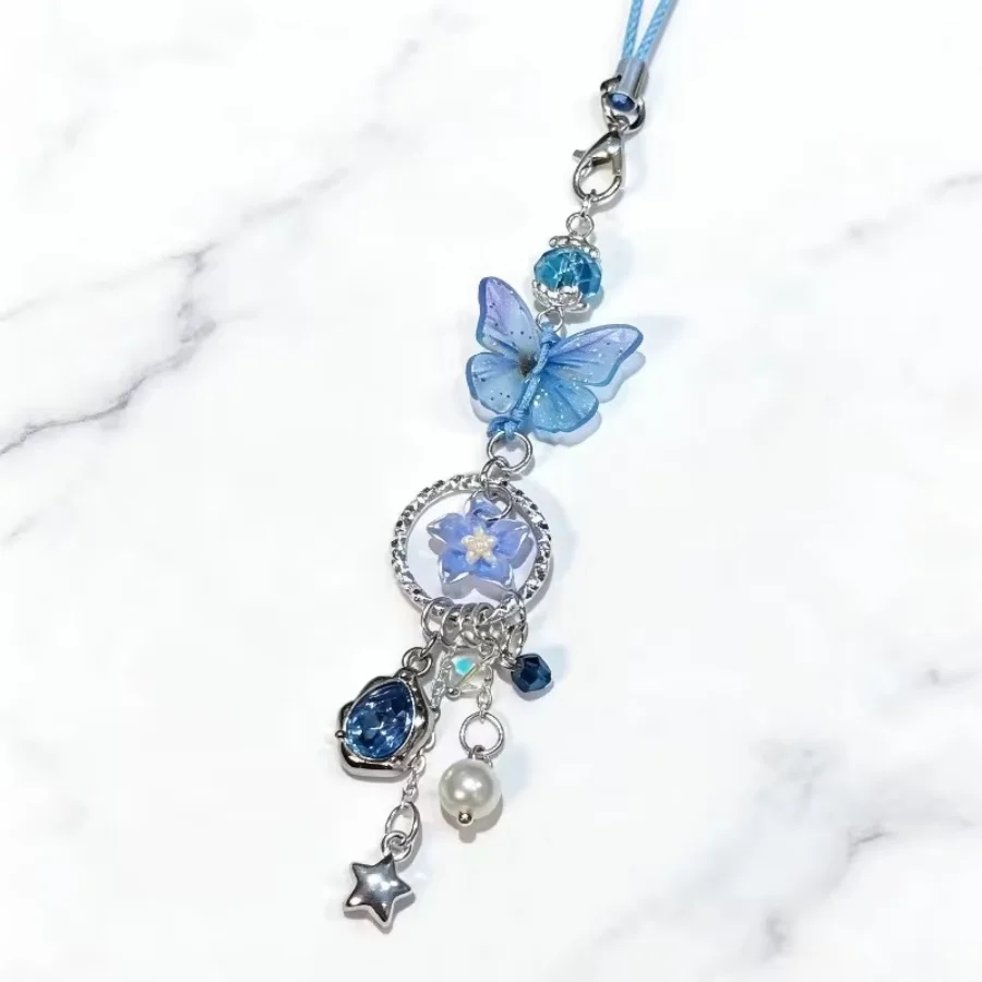 1 Blue Butterfly Flower Phone Charm Y2K Aesthetic Beaded Strap Crystal Star Beads Pearl Phone Strap Kawaii Women's Accessory
1 Blue Butterfly Flower Phone Charm Y2K Aesthetic Beaded Strap Crystal Star Beads Pearl Phone Strap Kawaii Women's Accessory