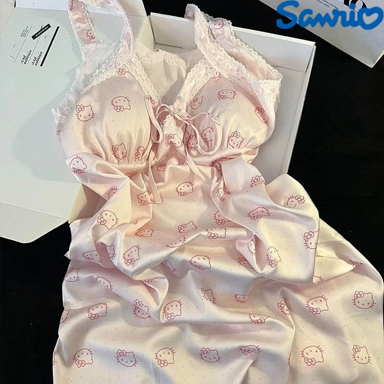 Sanrio Pajamas Ice Silk Hello Kittys Summer Suspenders Shorts Suit Cute Sweet Loose Cartoon Comfortable Loose High End Gifts
Sanrio Pajamas Ice Silk Hello Kittys Summer Suspenders Shorts Suit Cute Sweet Loose Cartoon Comfortable Loose High End Gifts