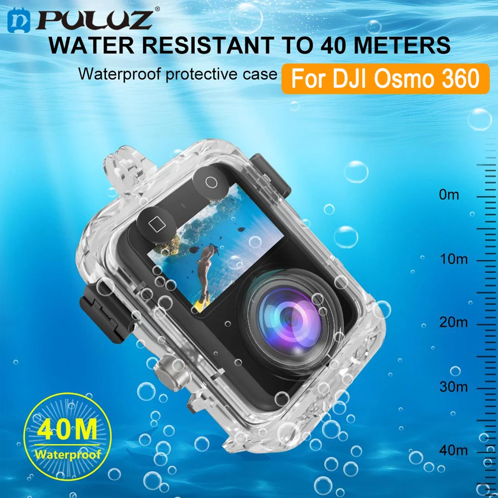 PULUZ Водонепроницаемый защитный чехол глубиной 40 м для DJI Osmo 360, корпус для дайвинга с камерой, подводная крышка
PULUZ Водонепроницаемый защитный чехол глубиной 40 м для DJI Osmo 360, корпус для дайвинга с камерой, подводная крышка