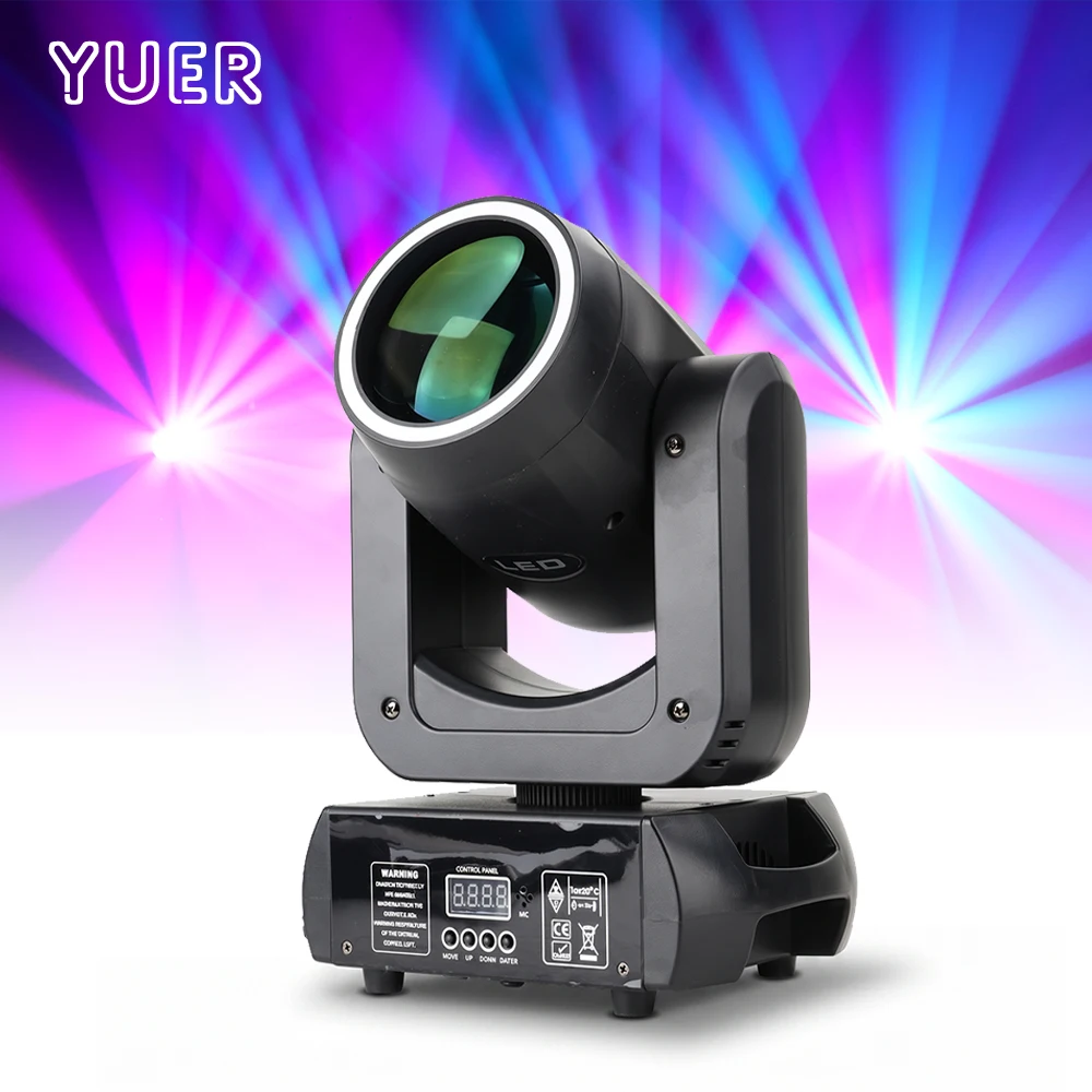 YUER LED 150W Moving Head With Ring 8 Patterns 6+12 Prism 8 Colors Half Color Effect 6 Colors Rainbow Effect DMX512 For DJ Disco
YUER LED 150W Moving Head With Ring 8 Patterns 6+12 Prism 8 Colors Half Color Effect 6 Colors Rainbow Effect DMX512 For DJ Disco