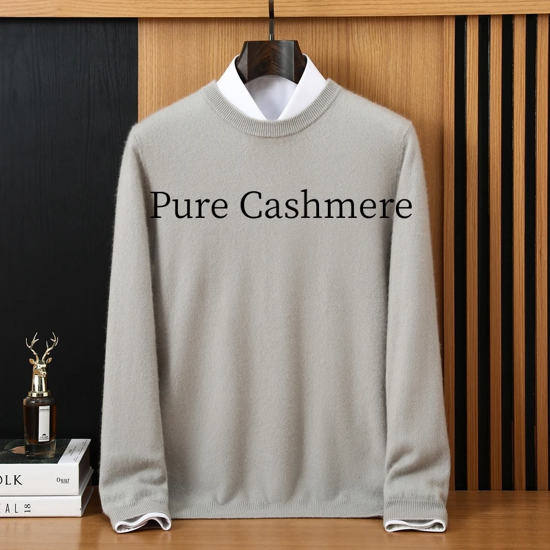 Свитер из 100% чистого козьего кашемира, мужской пуловер с круглым вырезом, повседневный базовый универсальный свитер, осенне-зимний тонкий вязаный базовый свитер
Свитер из 100% чистого козьего кашемира, мужской пуловер с круглым вырезом, повседневный базовый универсальный свитер, осенне-зимний тонкий вязаный базовый свитер