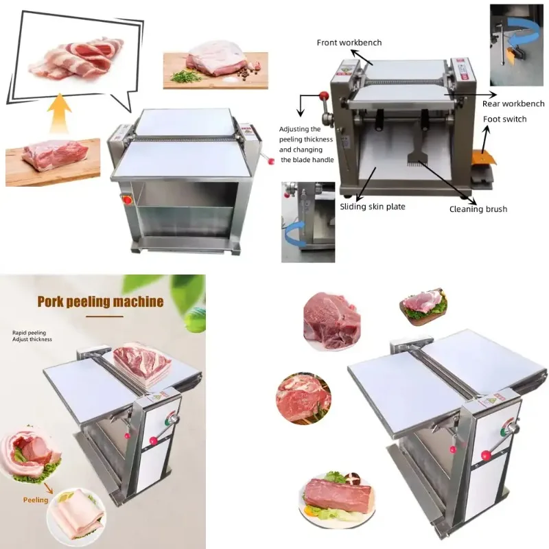Automatic Pig Peeler Machine, Commercial Grade Meat Peeler with Variable Thickness Regulation
Automatic Pig Peeler Machine, Commercial Grade Meat Peeler with Variable Thickness Regulation