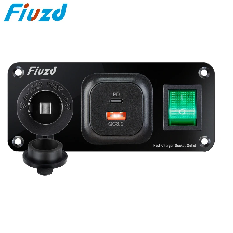 3 in 1 Marine Switch Panel 12V Car USB Adapter Charger Socket Panel Mount Fast Charging Car Charger Accessories for Auto
3 in 1 Marine Switch Panel 12V Car USB Adapter Charger Socket Panel Mount Fast Charging Car Charger Accessories for Auto