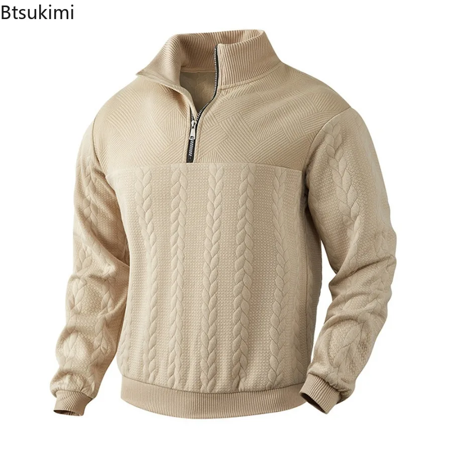 Men's Retro Casual Stand Up Collar Zipper Knitted Sweater Business Heavyweight Jacquard Autumn Winter Long Sleeved Sweatshirt
Men's Retro Casual Stand Up Collar Zipper Knitted Sweater Business Heavyweight Jacquard Autumn Winter Long Sleeved Sweatshirt
