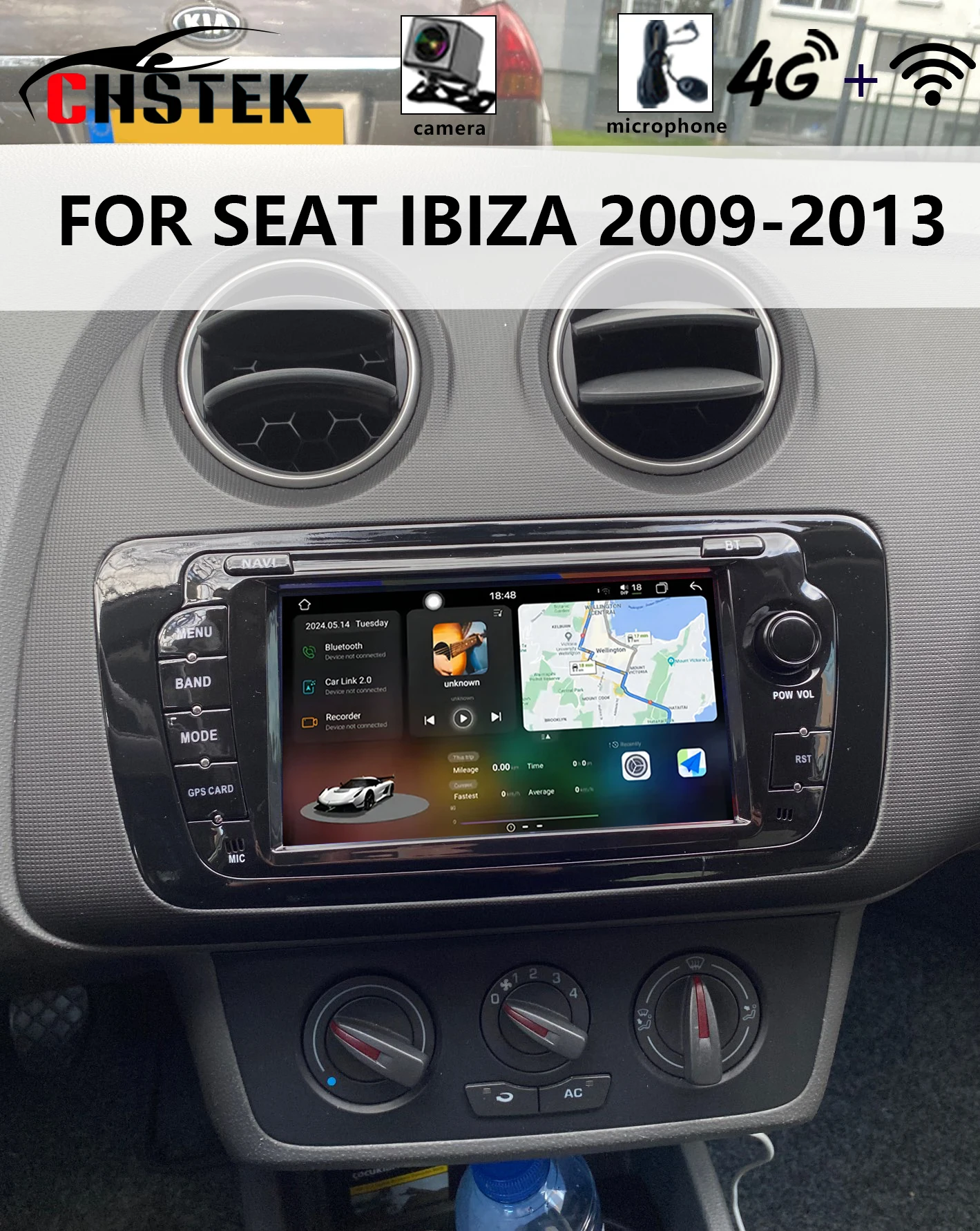 CHSTEK Car Radio For Seat Ibiza 2009-2013 Navigation Multimedia Carplay Auto Bluetooth Android GPS 4G WIFI Media Stereo Screen
CHSTEK Car Radio For Seat Ibiza 2009-2013 Navigation Multimedia Carplay Auto Bluetooth Android GPS 4G WIFI Media Stereo Screen