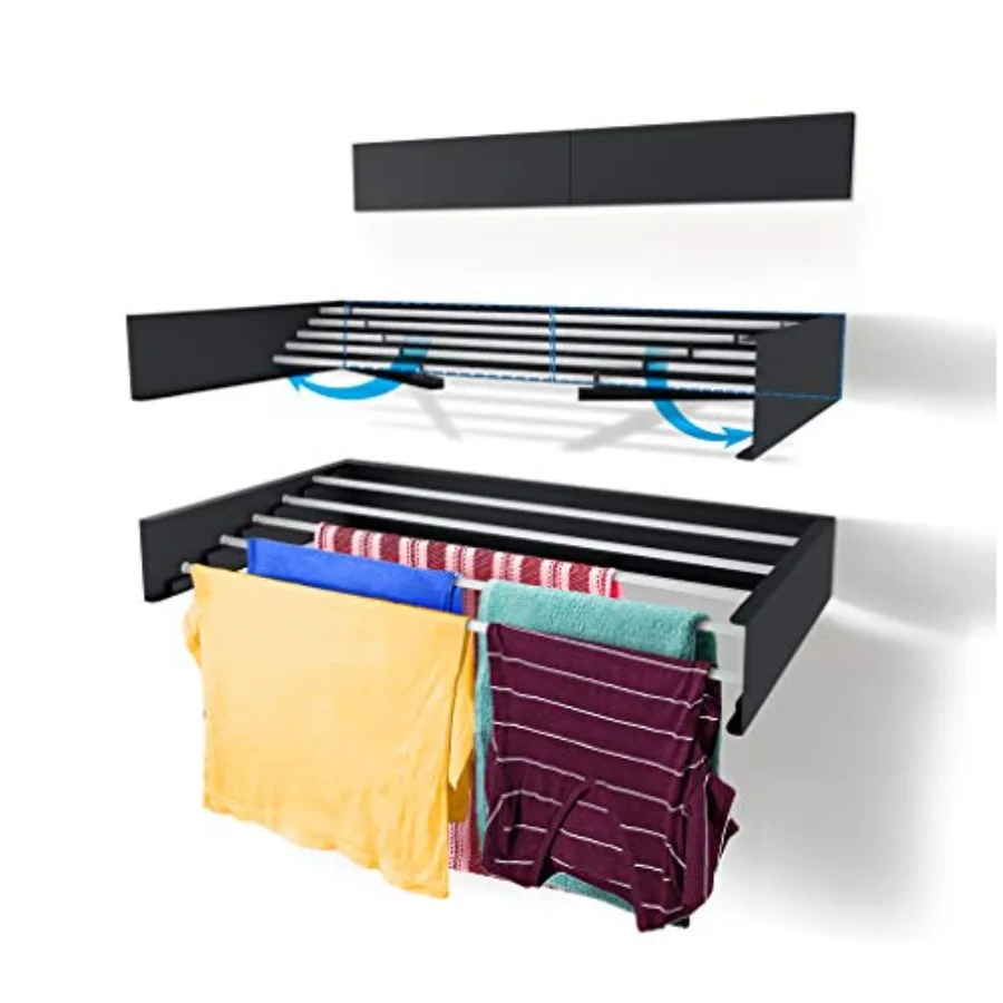 Wall Mounted Retractable Laundry Drying Rack 27.5-INCH 11.6 Linear Feet 40lbs Capacity Includes Wall Template and Long Screwdri
Wall Mounted Retractable Laundry Drying Rack 27.5-INCH 11.6 Linear Feet 40lbs Capacity Includes Wall Template and Long Screwdri