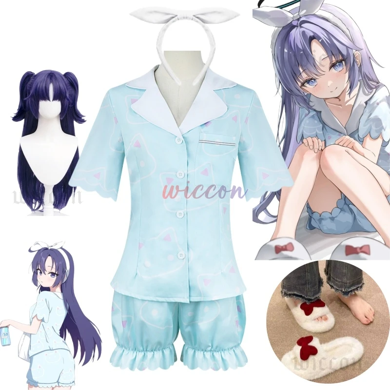 Anime Blue Archive Hayase Yuuka Cosplay Costume Blue Kawaii Pajamas Short Sleeved Shorts Home Clothe Game Anime Party Uniform
Anime Blue Archive Hayase Yuuka Cosplay Costume Blue Kawaii Pajamas Short Sleeved Shorts Home Clothe Game Anime Party Uniform
