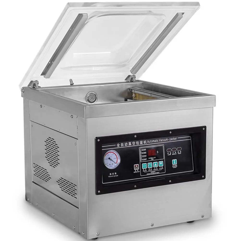 Automatic Table Top Food Cheese Single Chamber Vacuum Sealer Machine Vacuum Sealing Packaging Packing Machine
Automatic Table Top Food Cheese Single Chamber Vacuum Sealer Machine Vacuum Sealing Packaging Packing Machine