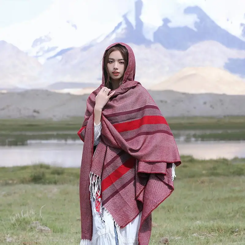 Poncho Imitation Cashmere New Ethnic Style Tourism Cloak Women's Hooded Warmth Thickened Scarf Photo Overlay Knitted Shawl Pink
Poncho Imitation Cashmere New Ethnic Style Tourism Cloak Women's Hooded Warmth Thickened Scarf Photo Overlay Knitted Shawl Pink