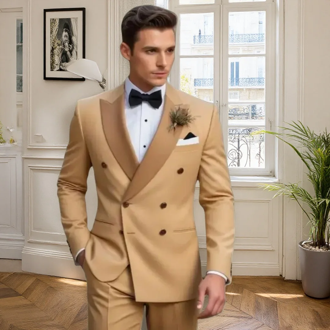 Double breasted Men's Suit terno masculino Formal Slim Fit Party Groom Tuxedos For Wedding 2 Pieces Peak Lapel Blazer Pants
Double breasted Men's Suit terno masculino Formal Slim Fit Party Groom Tuxedos For Wedding 2 Pieces Peak Lapel Blazer Pants