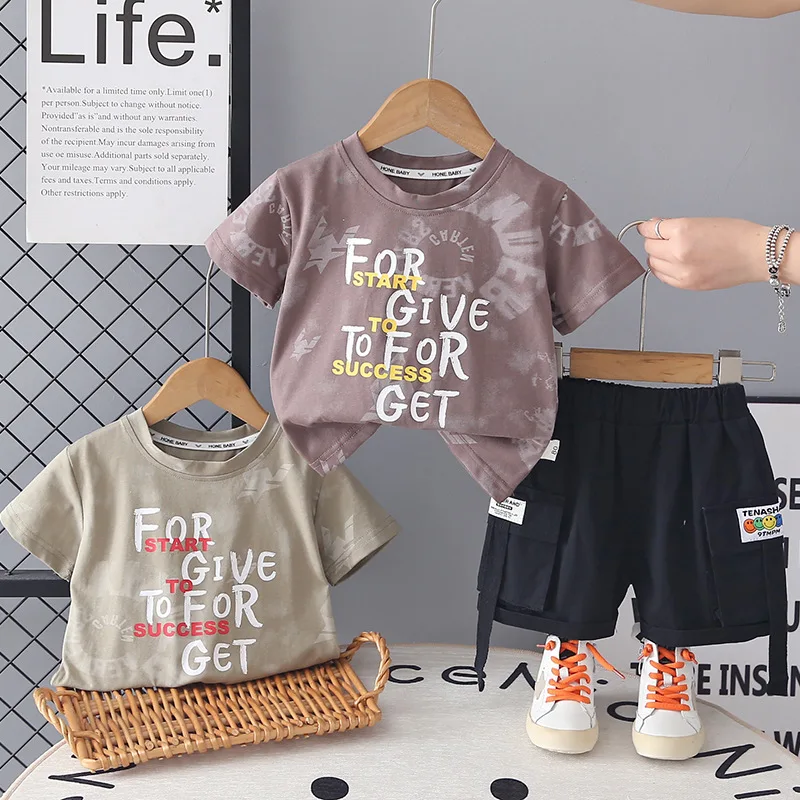 Children's Sets Summer Baby Boys Printed T-shirt and Shorts Set Cotton Kids Outdoor Sets Boys Breathable Outfits 1-5 Years
Children's Sets Summer Baby Boys Printed T-shirt and Shorts Set Cotton Kids Outdoor Sets Boys Breathable Outfits 1-5 Years