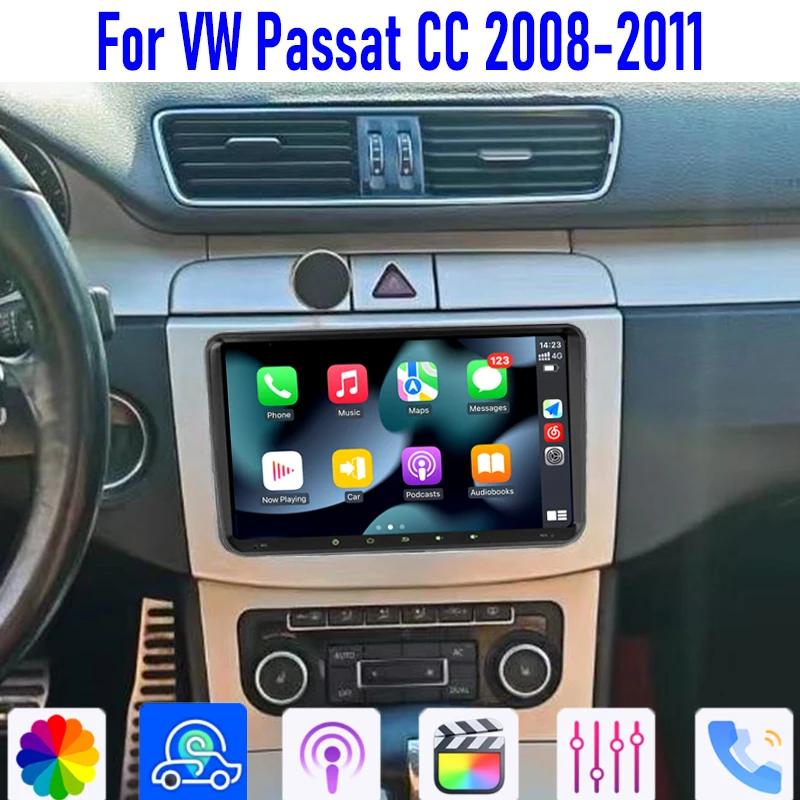 GPS 9'' For VW Passat CC 2008-2011 Car Radio Head Unit Wireless Carplay Apple Android Auto Intelligent System Camera 4-64GB WIFI
GPS 9'' For VW Passat CC 2008-2011 Car Radio Head Unit Wireless Carplay Apple Android Auto Intelligent System Camera 4-64GB WIFI