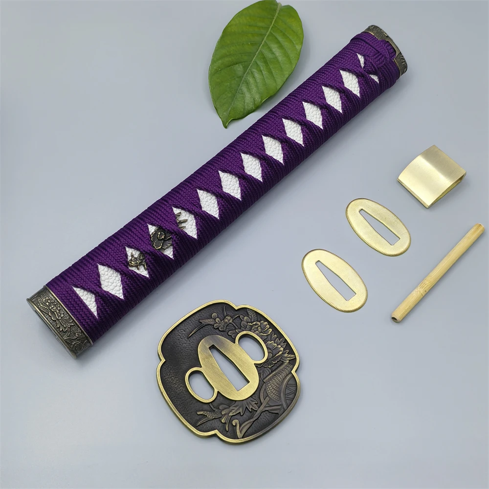 26cm Purple Ito Tsuka Handle For Japanese Samurai Katana Sword Wakizashi Habaki Seppa Fittings
26cm Purple Ito Tsuka Handle For Japanese Samurai Katana Sword Wakizashi Habaki Seppa Fittings