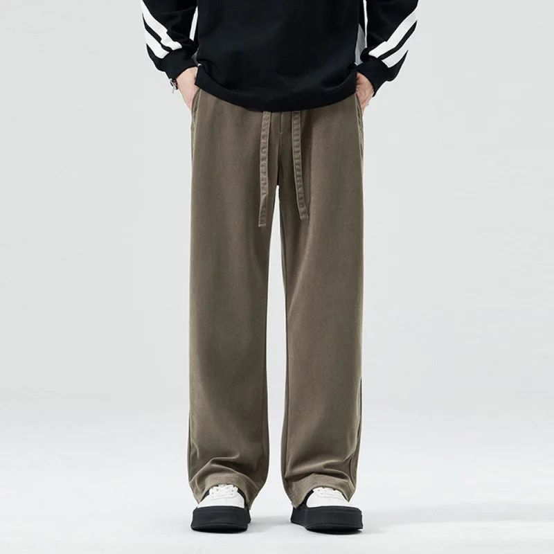 Свободные мужские повседневные брюки прямого кроя для осени и зимы в американском стиле, модные городские длинные брюки свободного кроя
Свободные мужские повседневные брюки прямого кроя для осени и зимы в американском стиле, модные городские длинные брюки свободного кроя