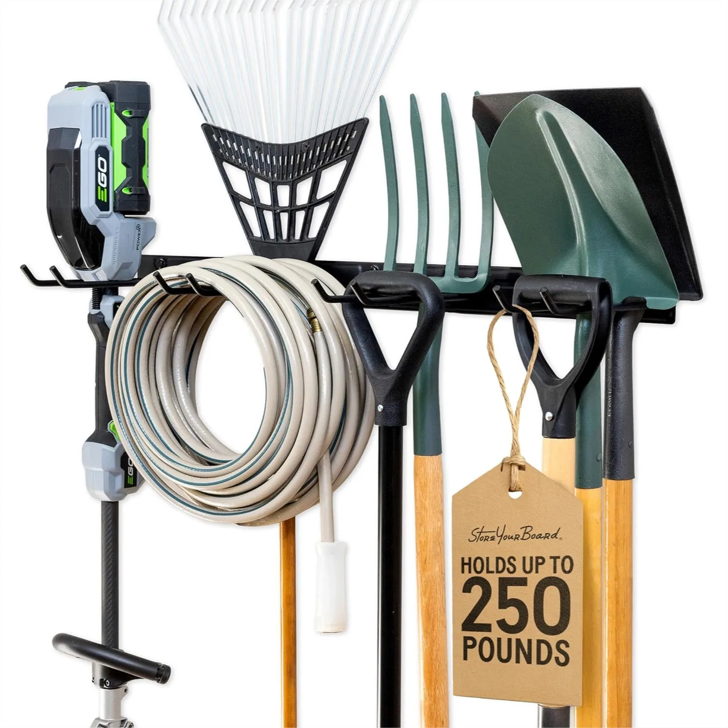 36" Heavy Duty Garage Tool Organizer Wall Mount with 4 Hooks, 250 lbs Capacity for Rakes Shovels
36" Heavy Duty Garage Tool Organizer Wall Mount with 4 Hooks, 250 lbs Capacity for Rakes Shovels