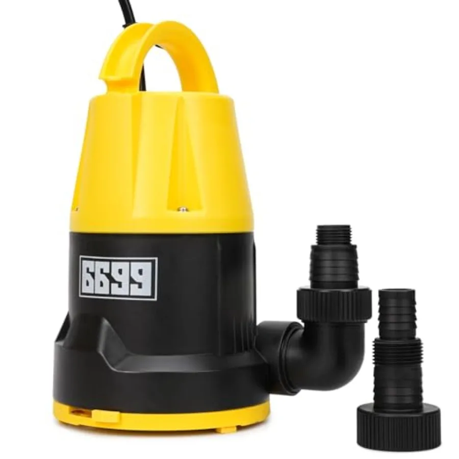 Submersible Sump Pump 1HP Portable Water Pump 5000GPH for Pool Pond Hot Tub Flooded House, Stainless Steel, Black, High Flow/Lo
Submersible Sump Pump 1HP Portable Water Pump 5000GPH for Pool Pond Hot Tub Flooded House, Stainless Steel, Black, High Flow/Lo