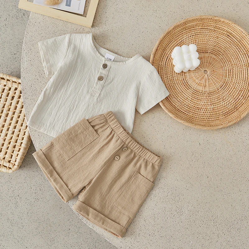 Suefunskry Baby Boys Shorts Set, Short Sleeve Crew Neck T-shirt with Elastic Waist Shorts Summer Casual Outfit
Suefunskry Baby Boys Shorts Set, Short Sleeve Crew Neck T-shirt with Elastic Waist Shorts Summer Casual Outfit
