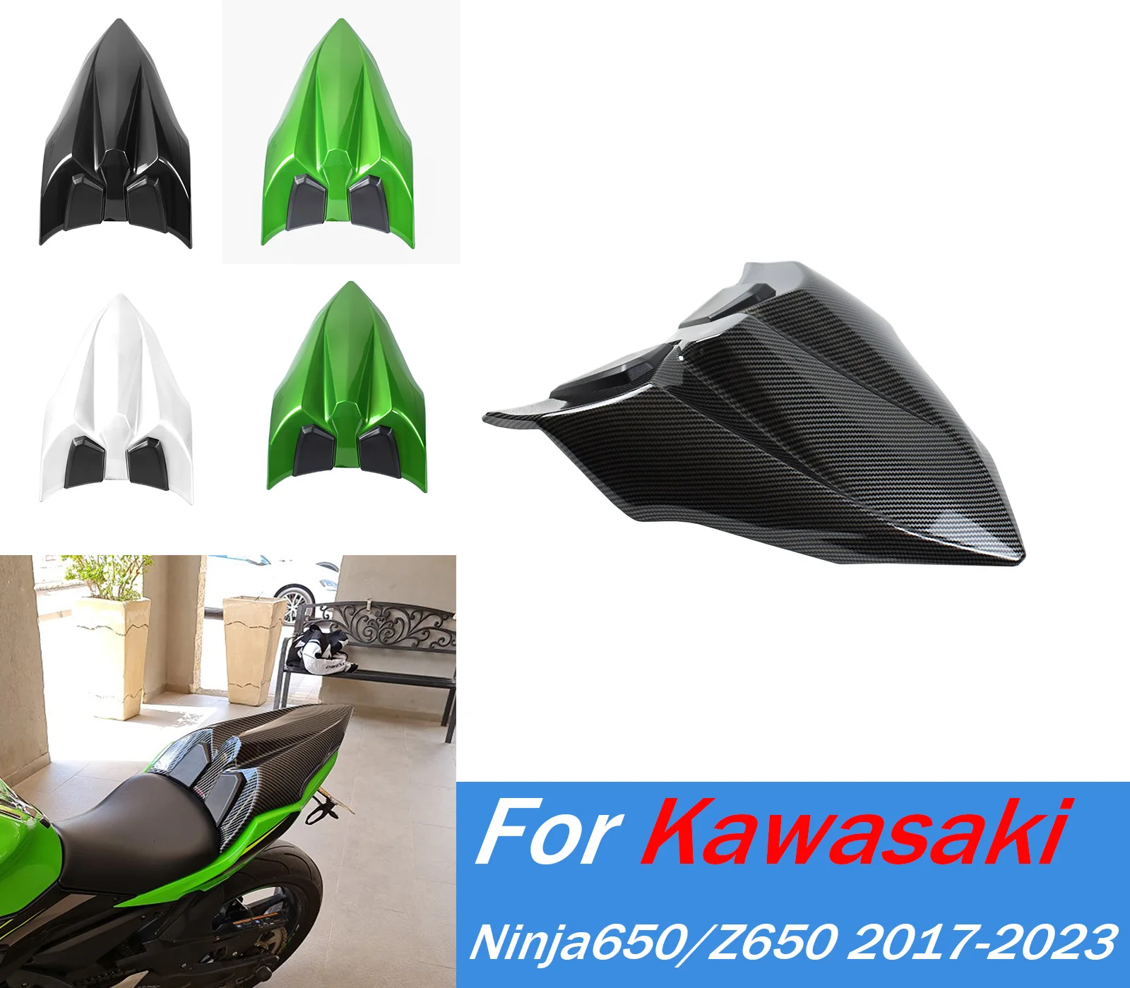 For Ninja Z 650 Rear Passenger Pillion Seat Cover For Kawasaki Ninja650 Z650 ER6F 2017-2023 Motorcycle Fairing Cowl Accessories
For Ninja Z 650 Rear Passenger Pillion Seat Cover For Kawasaki Ninja650 Z650 ER6F 2017-2023 Motorcycle Fairing Cowl Accessories