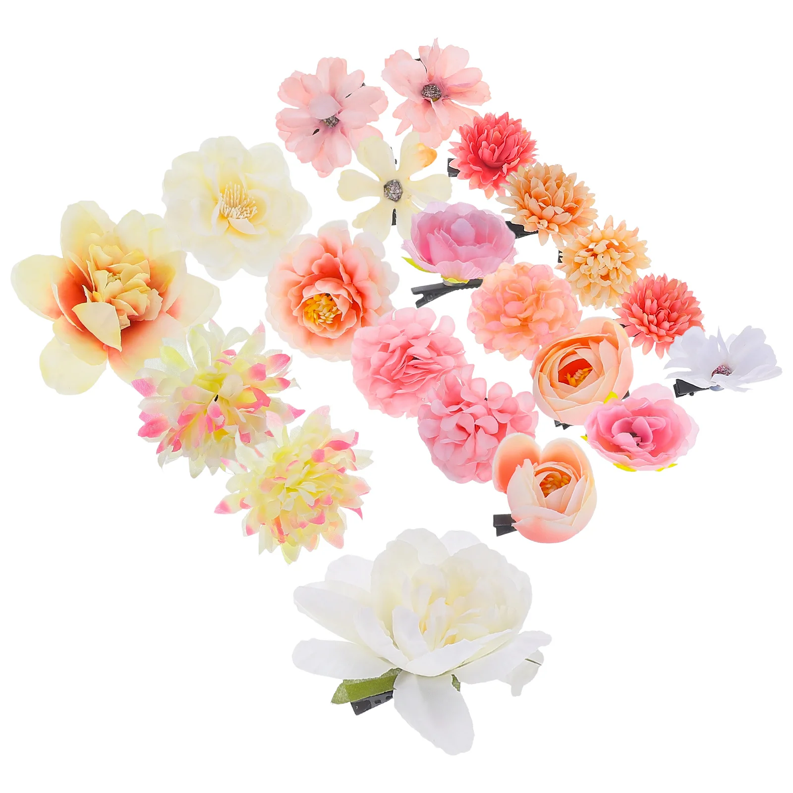21 Pcs Flower Hairpin Snap Clip Jewelry Delicate for Thin Accessory Fabric Bride Girls Accessories
21 Pcs Flower Hairpin Snap Clip Jewelry Delicate for Thin Accessory Fabric Bride Girls Accessories