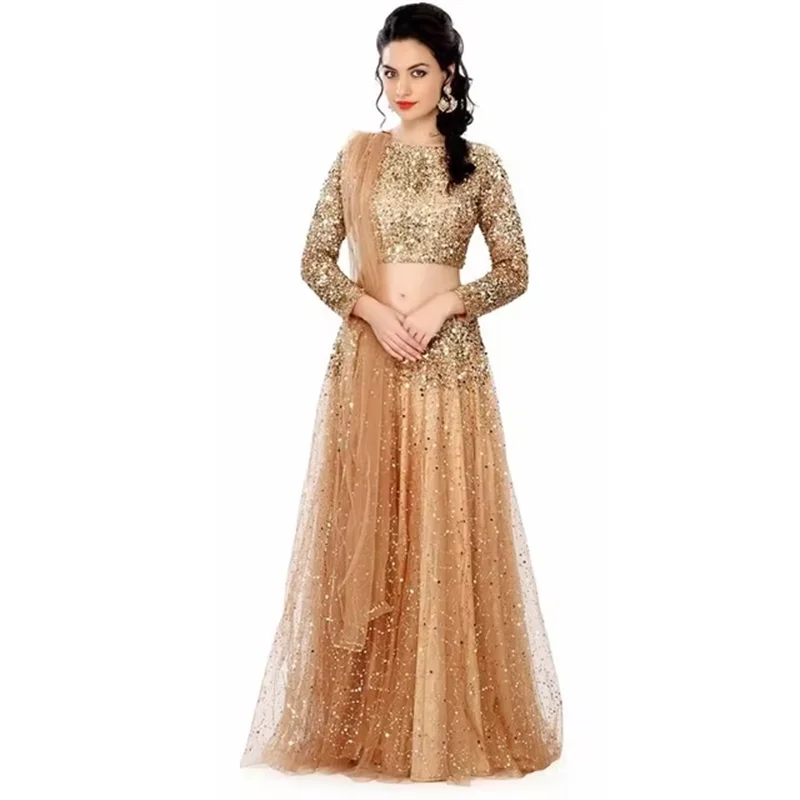 Indian Saree 2 Pieces Dresses Gorgeous Custom Made Long Sexy Elegant Woman Formal Dress Sequins Robe De Soiree Vestido De Festa
Indian Saree 2 Pieces Dresses Gorgeous Custom Made Long Sexy Elegant Woman Formal Dress Sequins Robe De Soiree Vestido De Festa