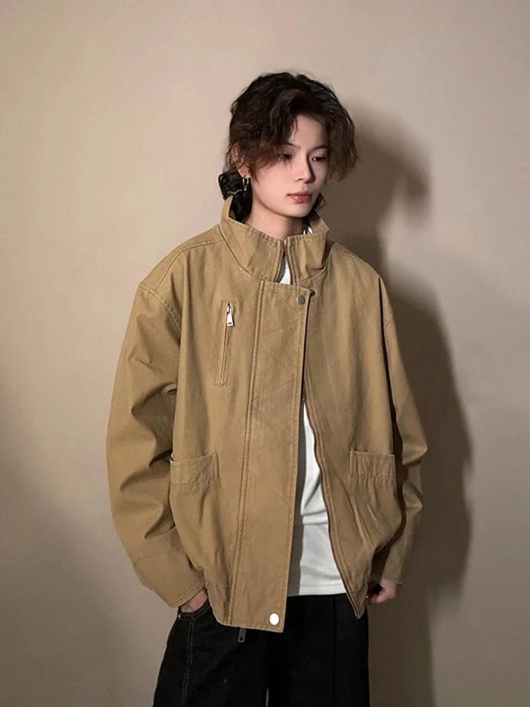 i Color Vintage Barn Sle Men's Jaet Spring Autumn Stand Collar ort American Detroit Workwear Coat Loose Fit Youth
i Color Vintage Barn Sle Men's Jaet Spring Autumn Stand Collar ort American Detroit Workwear Coat Loose Fit Youth