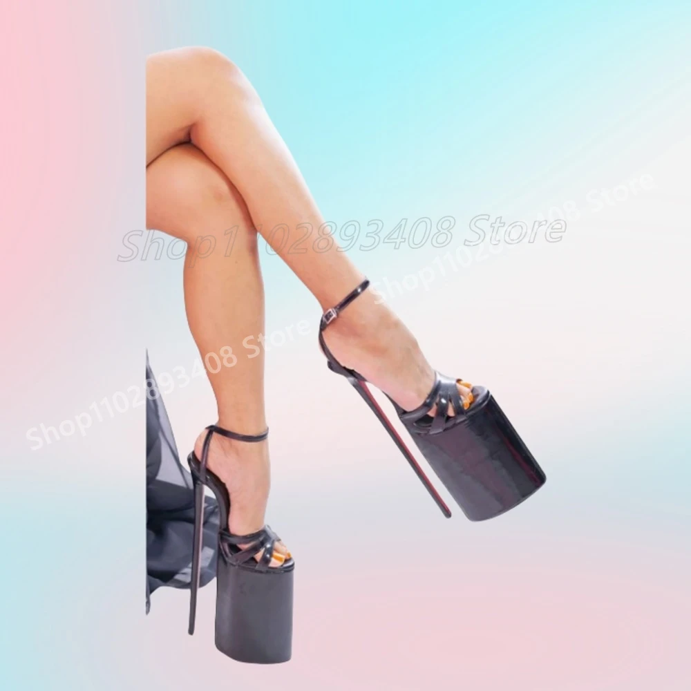 Solid Patent Leather Hollow Belts Sandals Super Stiletto High Heel Ankle Buckle Sexy Fashion Women Shoes 2025 Summer Para Mujere
Solid Patent Leather Hollow Belts Sandals Super Stiletto High Heel Ankle Buckle Sexy Fashion Women Shoes 2025 Summer Para Mujere
