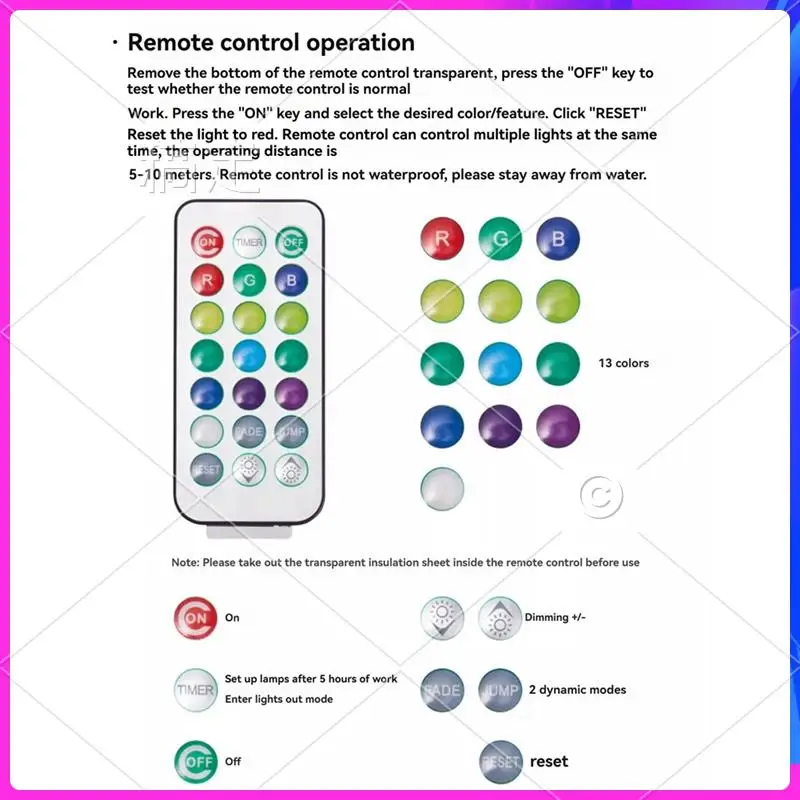 AP-RGB Ночник с беспроводным пультом дистанционного управления Светодиодный пульт дистанционного управления Водонепроницаемый светильник Модель 3D-принтера Стандартные компоненты 
AP-RGB Ночник с беспроводным пультом дистанционного управления Светодиодный пульт дистанционного управления Водонепроницаемый светильник Модель 3D-принтера Стандартные компоненты