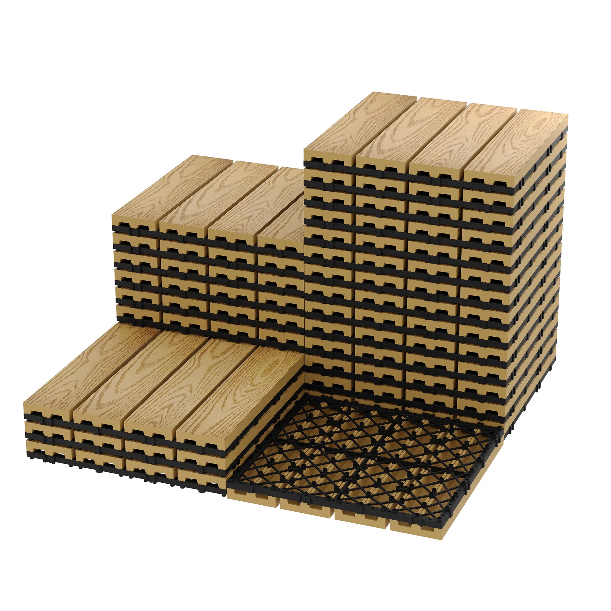 Composite Interlocking Deck Tiles All Weather Anti Slip Patio Flooring Easy Install For Indoor Outdoor Balcony Porch Garden Yard
Composite Interlocking Deck Tiles All Weather Anti Slip Patio Flooring Easy Install For Indoor Outdoor Balcony Porch Garden Yard