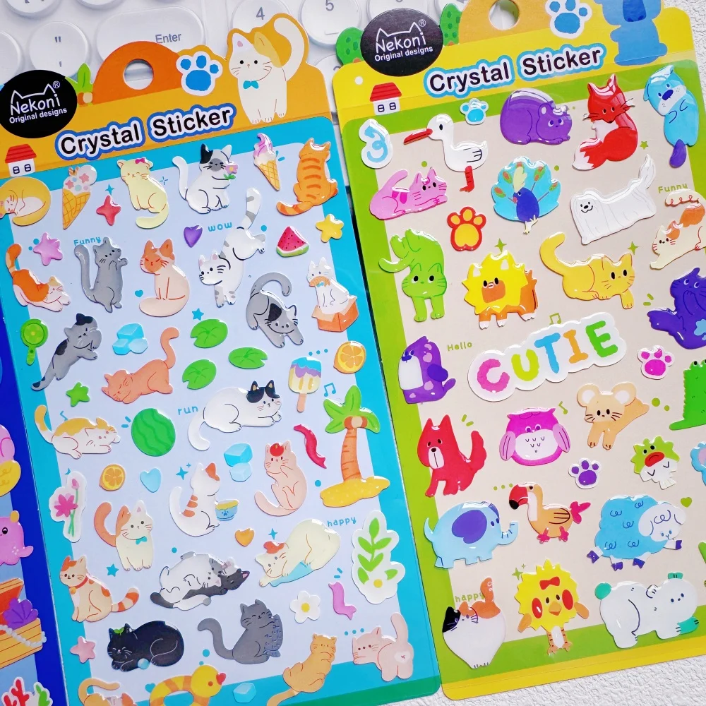 NEKONI Kawaii Animals Cartoon Crystal Stickers Scrapbooking Diy Journal Cute Stationery Sticker School Supplies
NEKONI Kawaii Animals Cartoon Crystal Stickers Scrapbooking Diy Journal Cute Stationery Sticker School Supplies