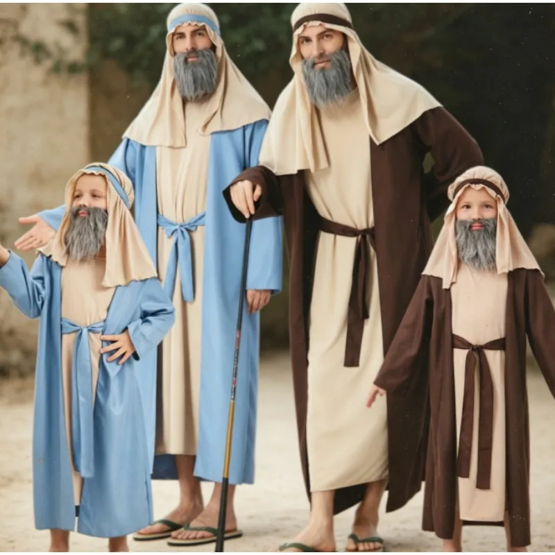 2026New Shepherd Family Outfit Nomadic Biblical Role Play Robe Lightweight & Comfortable Ideal for Halloween Parade Church Event
2026New Shepherd Family Outfit Nomadic Biblical Role Play Robe Lightweight & Comfortable Ideal for Halloween Parade Church Event