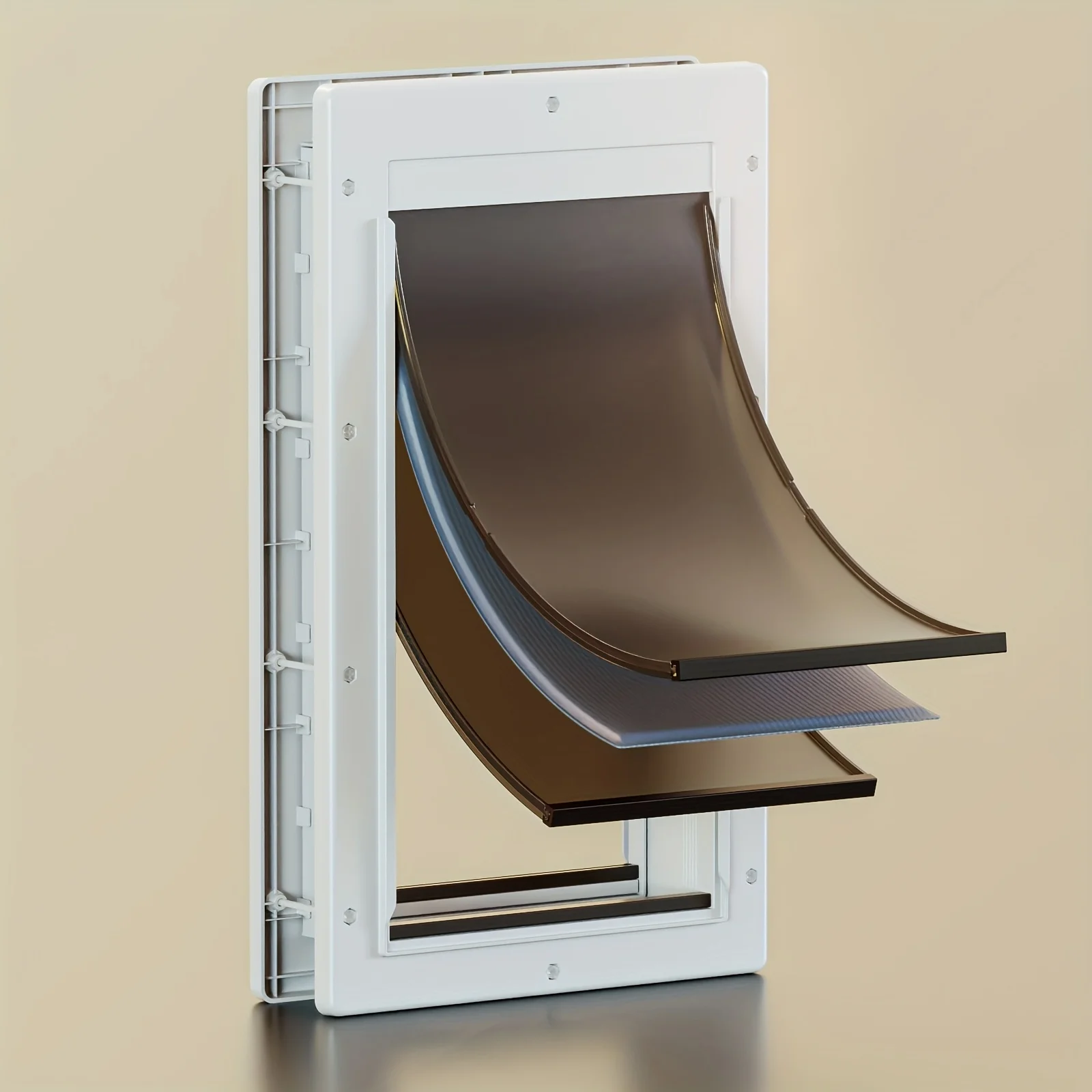 3-Flap Dog Door, Large Doggy Door, Doggie Door for Install In Interior And Exterior Doors Or Wall, Insulation Layer, 2 Magnetic Flaps, Closing Panel, Strong Plastic Dog Door, Suitable for Pets Weighing Between 45lb And 100lb
3-Flap Dog Door, Large Doggy Door, Doggie Door for Install In Interior And Exterior Doors Or Wall, Insulation Layer, 2 Magnetic Flaps, Closing Panel, Strong Plastic Dog Door, Suitable for Pets Weighing Between 45lb And 100lb