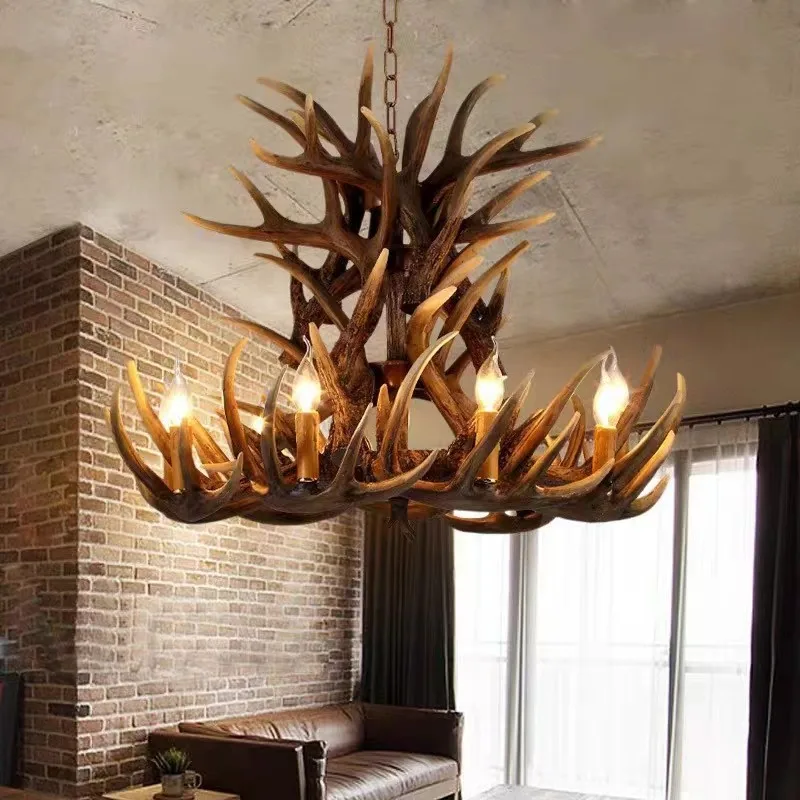 Retro Antler chandelier Brown White resin hanging light E14 Luxury Vintage candle warmer lamp For Kitchen Island farmhouse light
Retro Antler chandelier Brown White resin hanging light E14 Luxury Vintage candle warmer lamp For Kitchen Island farmhouse light