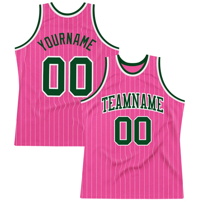 Pinstripe Graphic Pink Basketball Tank Tops Men Women Custom Name 3D Print Sports Vest Loose Breathable Customized Team Uniform
Pinstripe Graphic Pink Basketball Tank Tops Men Women Custom Name 3D Print Sports Vest Loose Breathable Customized Team Uniform