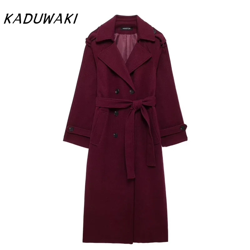 KADUWAKI Fashion Classic Lapel Long-sleeved Red-brown British Style Tweed Coats Temperament Double-breasted Slim Wind Jackets
KADUWAKI Fashion Classic Lapel Long-sleeved Red-brown British Style Tweed Coats Temperament Double-breasted Slim Wind Jackets