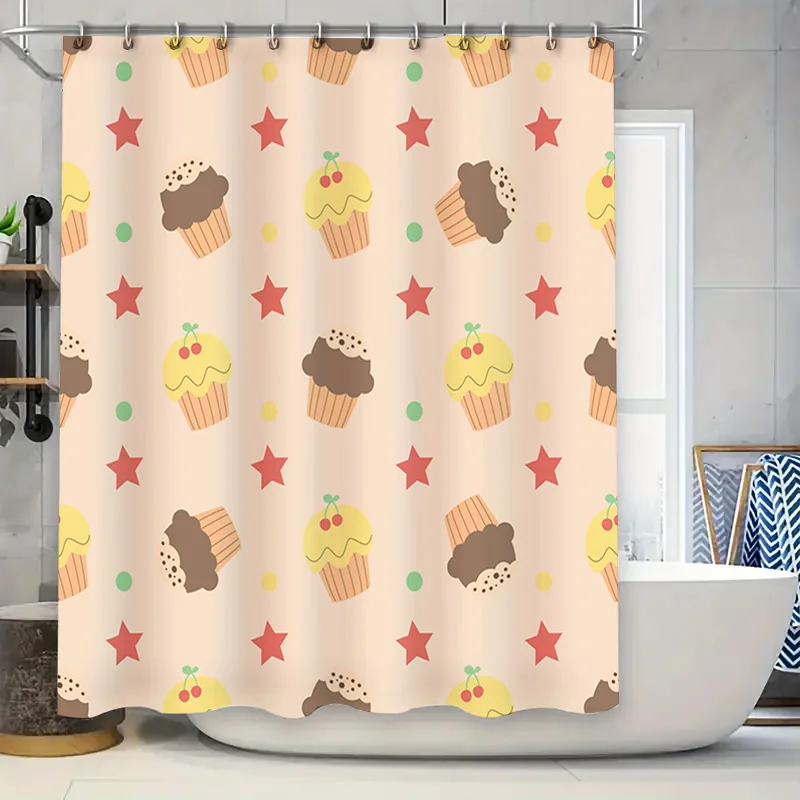 Cute Cupcake Pattern Shower Curtain Waterproof Bathroom Decoration Decor for Home Kitchen
Cute Cupcake Pattern Shower Curtain Waterproof Bathroom Decoration Decor for Home Kitchen