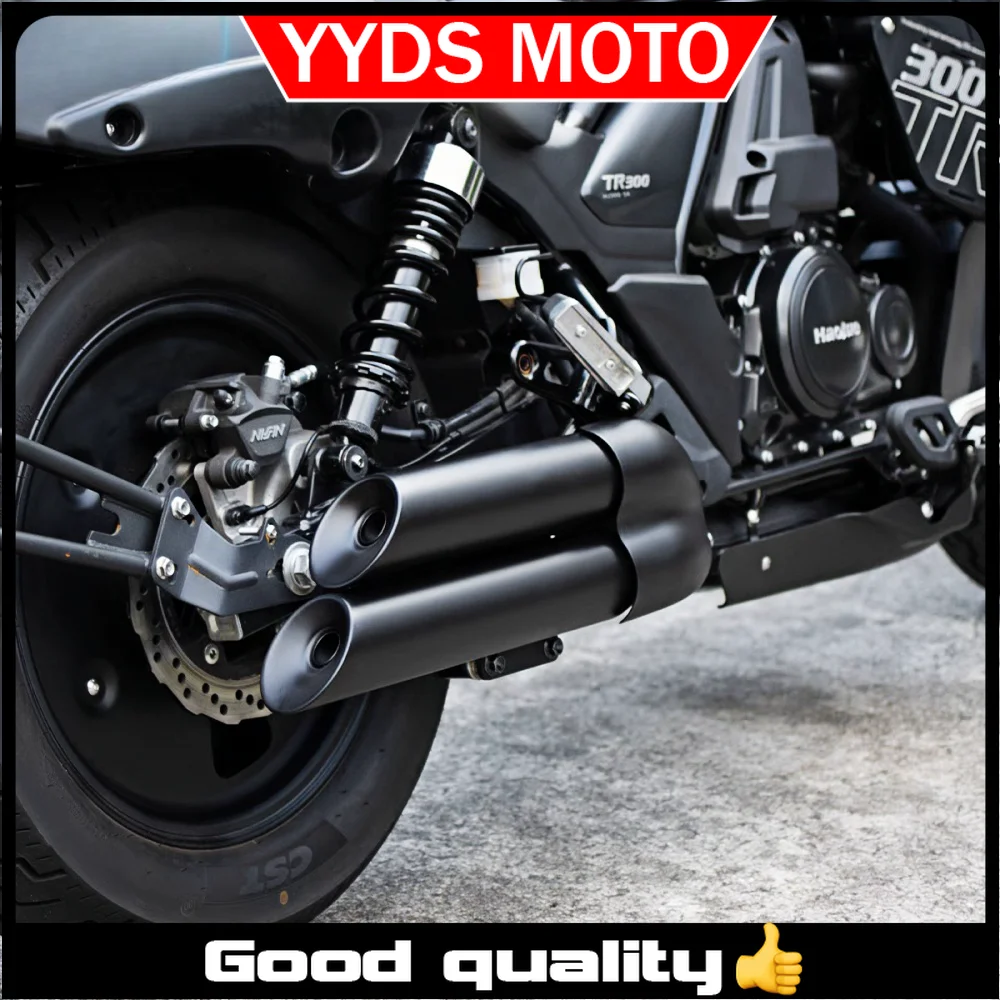 Customized Retro Motorcycle Exhaust Pipe Right Side Double Tube with Stainless Steel Material for Haojue Tr300 Criuser
Customized Retro Motorcycle Exhaust Pipe Right Side Double Tube with Stainless Steel Material for Haojue Tr300 Criuser