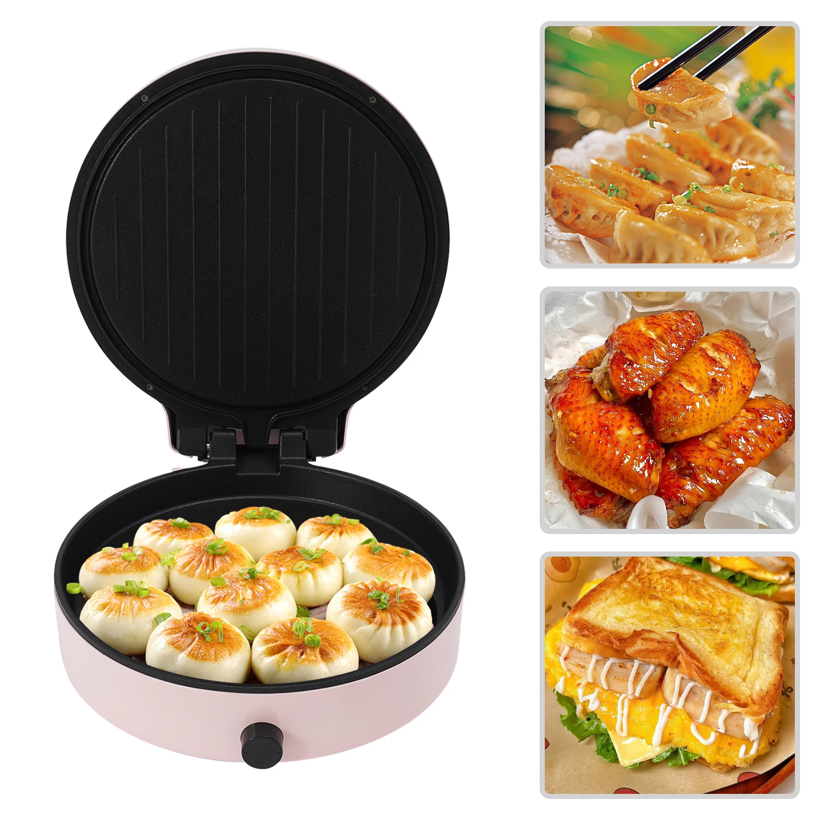 32*8cm Aluminum Alloy Pizza Maker,110V Pink/Black Electric Countertop Grill for Home Kitchens,Parties
32*8cm Aluminum Alloy Pizza Maker,110V Pink/Black Electric Countertop Grill for Home Kitchens,Parties