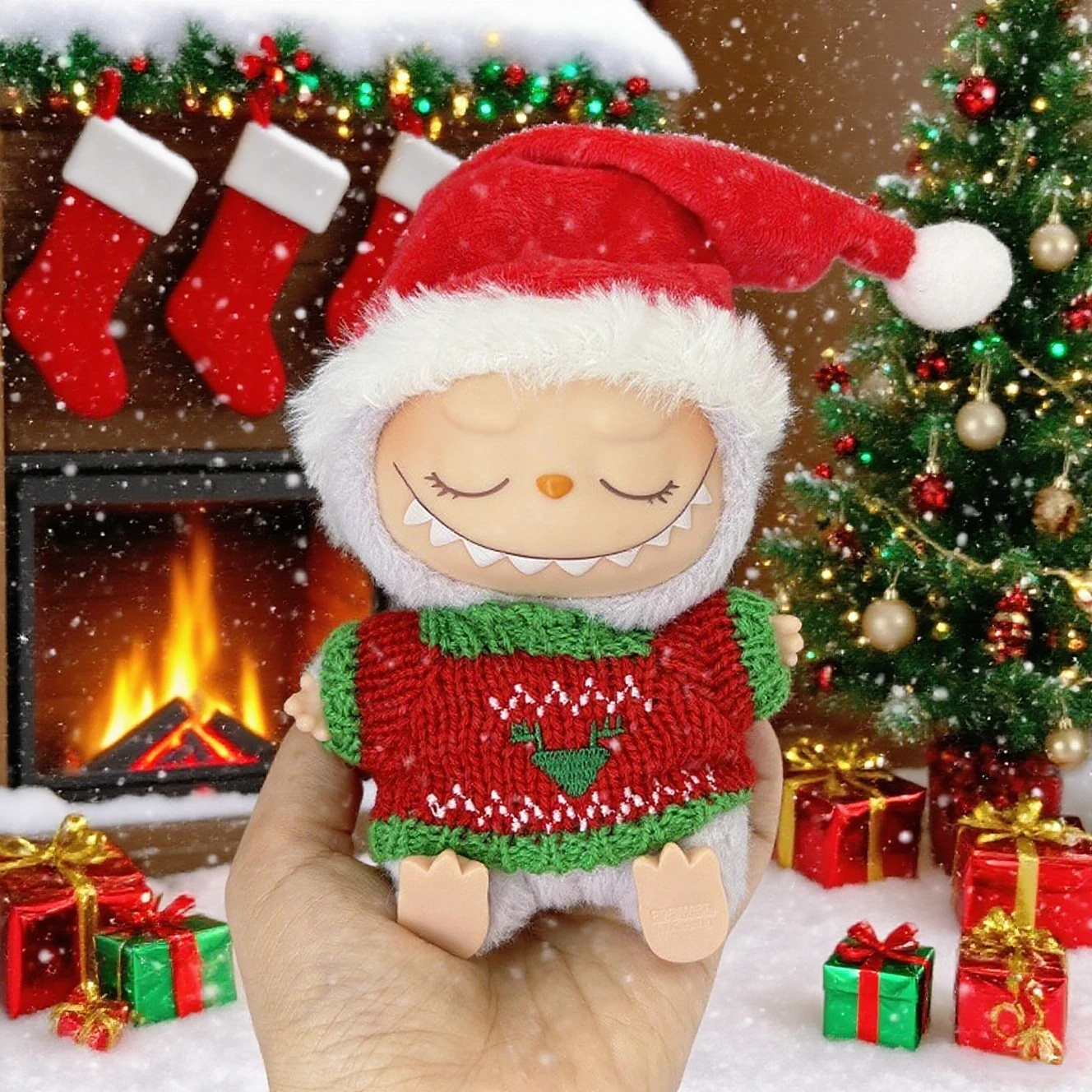Labubu 1st-3rd Gen 15/17cm Doll Christmas - Themed Outfit Set Knitted Sweaters & Santa Hats With Gingerbread/Snowman Motifs
Labubu 1st-3rd Gen 15/17cm Doll Christmas - Themed Outfit Set Knitted Sweaters & Santa Hats With Gingerbread/Snowman Motifs