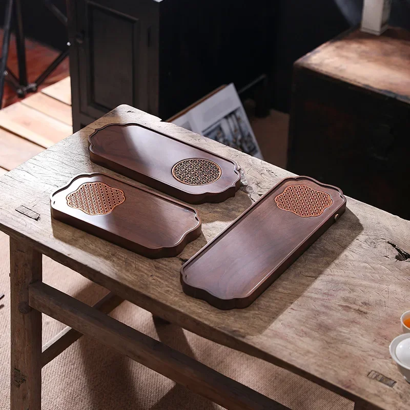Black walnut tea tray Household small solid wood tea tray Pot pad High-end new Chinese tea set Pot bearing Dry brewing table
Black walnut tea tray Household small solid wood tea tray Pot pad High-end new Chinese tea set Pot bearing Dry brewing table