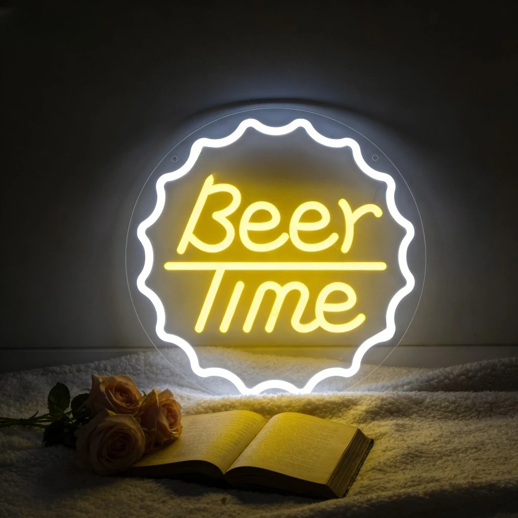 Beer Time Yellow Circle LED Neon Sign USB Dimmable Wall Light for Home Bar Reading Nook Man Cave Pub Relaxing Decor Lamp Gift
Beer Time Yellow Circle LED Neon Sign USB Dimmable Wall Light for Home Bar Reading Nook Man Cave Pub Relaxing Decor Lamp Gift