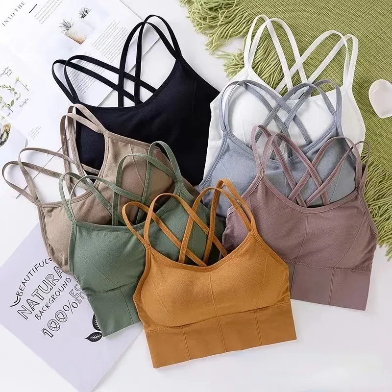 Sexy Women Tops Back Cross Strap Tank Top Push Up Running Sports Bra Breathable Soft Fitness Beauty Solid Color Yoga Bra
Sexy Women Tops Back Cross Strap Tank Top Push Up Running Sports Bra Breathable Soft Fitness Beauty Solid Color Yoga Bra