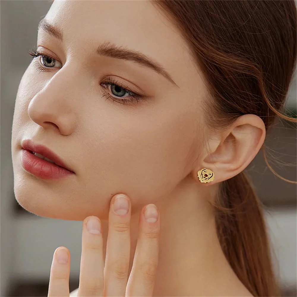 Cute Golden Hair Dog Ear Studs Stainless Steel Small Animal Puppy Memorials Simplicity Metal Jewelry
Cute Golden Hair Dog Ear Studs Stainless Steel Small Animal Puppy Memorials Simplicity Metal Jewelry